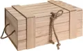 Meinposten Schatzkiste Holzkiste mit Deckel und Kordel Dekokiste DIY Kiste Basteln Kinderkiste Hochzeit verschenken Geburtstag Truhe Holz Kindergeburtstag