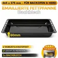 ICQN Backblech 465 x 370 x 60 mm, Emaille, (1-St), Passend für Bosch, Neff, Constructa, Beko, Samsung, Teka schwarz