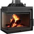 Kamineinsatz Gusseisen KRATKI SIMPLE links 8 kW Ø 200 - Schwarz