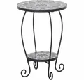 GAUTZSCH Blumentisch in matt schwarz, dunkelgrau - 41x59x41 (BxHxT)
