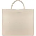 bugatti Leder Schultertasche Shopper mit Laptopfach Daphne Tote Bag Beige - Beige