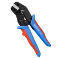 WEICON TOOLS Crimpzange MULTI, Presszange mit Wechselmagazin, Aderendhülsenzange-Set, Ratschen-Automatik, blau/rot