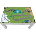 STIKKIPIX Möbelfolie LCK13, (Möbel NICHT inkl) Eisenbahn Möbelfolie Lack Tisch (90 x 55 cm) IKEA bunt|schwarz