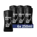 Axe 3-in-1 Duschgel & Shampoo Black für langanhaltende Frische Duft 6 x 250 ml