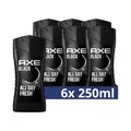 Axe Black 3in1 Duschgel Shampoo Bodywash Frische Duft dermatologisch 6x250ml