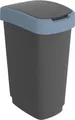 Rotho Abfalleimer 50 L Twist - Swingeimer 40,1 x 29,8 x 60,2 cm - Mülleimer Kunststoff - Müllbehälter - Abfallsammler Schwing- oder Klapp-Funktion