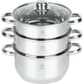 Karl Hausmann Dampfgarer 2,4L Dampf Kochtopf 18cm Mantykocher Dampfkocher Gemüse-/ Kartoffeldämpfer