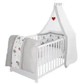Roba Babybett, Weiß, Holzwerkstoff, Rechteckig, 70x140 cm, Babymöbel, Babybetten, Gitterbett