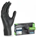 Arnomed Einmalhandschuhe Nitril Midnight Black, 100 Stück, Nitril, schwarz, chemikalienbeständig, lebensmittelecht, Gr. L