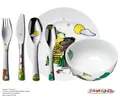 WMF Kindergeschirr-Set Janosch (6-tlg), 1 Personen, Cromargan® Edelstahl Rostfrei 18/10, ab 3 Jahren, spülmaschinengeeignet, farb- und lebensmittelecht