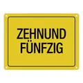 60. Geburtstag Metallschild mit Spruch: Zehnundfünfzig Geschenk sechzig Runder