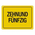 speecheese Metallschild 60. Geburtstag Metallschild mit Spruch: Zehnundfünfzig Geschenk