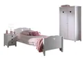 58 aufm Kessel Jugendzimmer-Set Kinderzimmer Kamila 1 Kinderzimmer Möbel Set Mädchen MDF Weiß, (inkl. Versand, Lieferung bis Verwendungsstelle), Einzelbett, Lattenrost, Nachtkonsole, 2-trg. Kleiderschrank