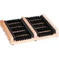 Relaxdays Schuhabstreifer Holz Natur Schwarz Rutschfest 5,5 cm x 36 cm x 26 cm 1,1 kg