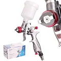 Auarita HVLP MINI Technologie Spritzpistole H-887 0,8 mm Düse Langlebig 125 ml Fassungsvermögen zum Lackieren DREI Einstellmodi Sehr effizient Gut für schwere Materialien