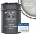 Nano Fassadenfarbe Außen Wandfarbe Sockelfarbe W520 - RAL 7035 Lichtgrau - 10L