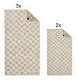 JOOP Handtuchset: 1611 Cornflower Farbe Creme 36, 3x Handtuch+ 2x Gästetuch,