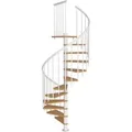 Dolle Spindeltreppe Montreal Ø 140 cm Buchenfurnier Geländer Weiß FSC