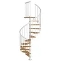 Dolle Spindeltreppe Montreal Buche/weiß 252-282cm Geschosshöhe Ø140cm