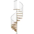 Dolle Spindeltreppe Montreal Buche/weiß 252-282cm Geschosshöhe Ø140cm