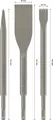 BOSCH Meißel-Set 3-teilig