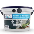 Sockel- & Dachfarbe 2,5 l Schiefergrau matt – Fassadenfarbe außen, hochdeckend, wetterfest, UV-beständig, Abperleffekt, ca. 15 m²
