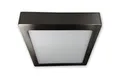 LICHT DISCOUNT LED Aufbauleuchte Aufbauspot 18W warmweiß 2800K | Moderne Panel Deckenlampe | Aufbaustrahler eckig 230V aus Aluminium | Deckenleuchte Deckenspot Aufputz alu gebürstet |