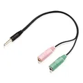 Adapter PC-Headset 2-mal 3,5-mm-Buchse an 4-poliger Stecker