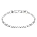 Swarovski Emily Armband, Rundschliff, Weiß, Rhodiniert