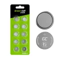 Green Cell CR1620 Lithium Batterie 3V – 10er Pack Knopfzellen mit 70mAh – Kompatibel mit Autoschlüssel, Waagen, Uhren, Mainboards – langlebig & sofort einsatzbereit