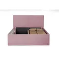 POLSTERBETT Gent Rose 100 x 200 x 32 cm Stauraum Ohne Matratze und Lattenrost