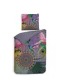 ZO HOME Bettwäsche ZO!Home, Renforcé, 2 teilig, Kolibri, bunte Mandalas auf grauem Hintergrund
