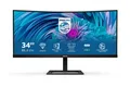 Philips E Line 346E2CUAE/00 Computerbildschirm 86,4 cm (34') 3440 x 1440 Pixel Wide Quad HD+ LCD Schwarz (346E2CUAE/00)