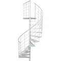 Minka Spindeltreppe  Milano Weiß Geschosshöhe bis 300 cm