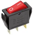 Wippenschalter Rot beleuchtet 250V 15A An/Aus, 2 Schaltstellungen, Leucht-Wippe