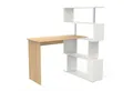 Mondeer Eckschreibtisch Schreibtisch, mit 360 Grad Drehbarem Bücherregal 157 x 45 x 130,5 cm