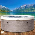 BRAST Whirlpool MSpa Cocoon für 6 Personen mit Schaumstruktur | Ø180x65cm | 130 Massagedüsen in 3 Intensitäten | In- Outdoor Pool | Ganzjähriger Einsatz Winterfest | einfache Steuerung per App