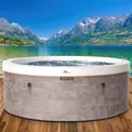 BRAST Whirlpool MSpa Cocoon für 6 Personen mit Schaumstruktur | Ø180x65cm | 130 Massagedüsen in 3 Intensitäten | In- Outdoor Pool | Ganzjähriger Einsatz Winterfest | einfache Steuerung per App