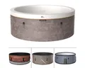 BRAST Whirlpool MSpa Verto-Serie, 5 Modelle, In- Outdoor Pool, Winterfest, (MSpa Cocoon für 6 Personen mit Schaumstruktur, Ø180x65cm, 130 Massagedüsen in 3 Intensitäten), einfache Steuerung per App