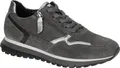 Gabor Comfort 76378-40 Sneaker, Damen, Leder, Graphit/Silber, Wechselfußbett - Damenschuhe Bequeme Schnürschuhe, Grau, leder/textil (velour/metal/jackson)