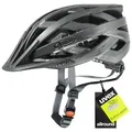 uvex i-vo cc - Leichter Allround-Helm für Damen und Herren - individuelle Größenanpassung - Black-Smoke matt - 56-60 cm