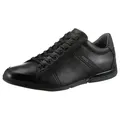 BOSS Sneaker mit BOSS-Markenlabel, Freizeitschuh, Halbschuh, Schnürer,schmale Form schwarz 43 EU