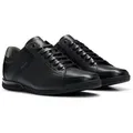 BOSS Herren Sneaker - Saturn Lowp Lux4, Turnschuh, Freizeit, Echtleder Schwarz EUR 43