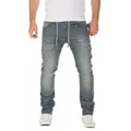 WOTEGA Slim-fit-Jeans Herren Jogginghose in Jeans-Look Noah Stretch Hose in Jogging Jeans Sweathosen Denim grau 33