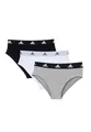 Adidas Sportswear Bikini Damen Slip String Unterwäsche 3er Pack, Farbe:Black/Grey/White, Bekleidungsgröße:XL