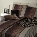 JOOP! Mako-Satin-Bettwäsche Leo Farbe taupe Größe 135x200+80x80
