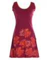 Vishes - Alternative Bekleidung - Damen Longshirt-Kleid Sommer Mini-Kleid Tunika-Kleid Shirtkleid dunkelrot 38