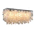 invicta INTERIOR Design Hängelampe SHELL REFLECTIONS 80cm Muschellampe E27 Perlmutt 80cm Hängeleuchte