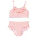 vertbaudet Badeanzug Bikini mit Rüschen Mädchen orange 98/104