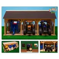 Spielzeug Holz Bauernhof Schuppen Garage für 3 Traktoren Traktor 78x55x38 cm